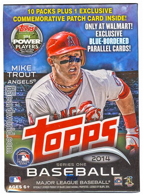 2014 Topps Series 1 Baseball 10 Pack Box Plus One Patch Card Da