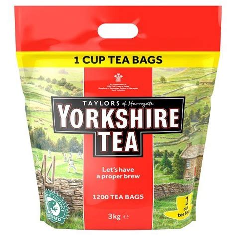 Yorkshire Tea Traditional 1200 One Cup Tea Bags 3 Kg Approved Food