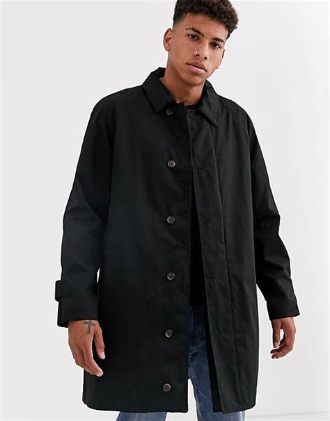 Barbour Mighill Waterproof Overcoat In Black Asos