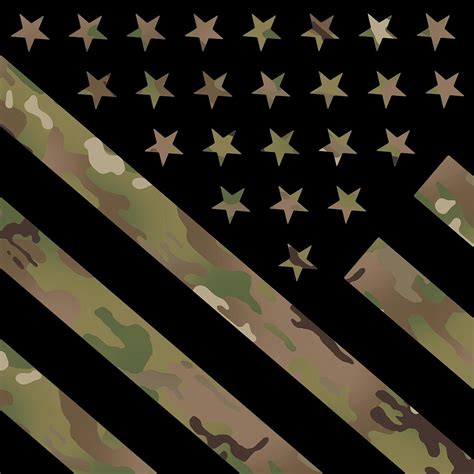 Us Flag Military Camouflage Digital Art By Jared Davies Fine Art