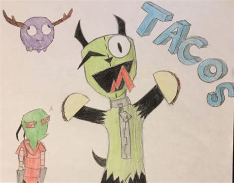 Invader Zim Gir Loves His Tacos By Aglacea On Deviantart