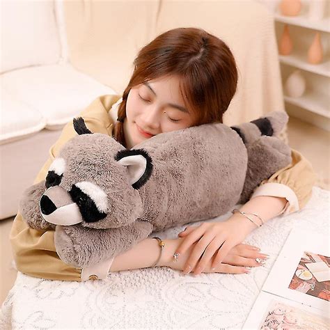 New 455565cm Lovely Stuffed Soft Fox Raccoon Sloth Racoon Peluche