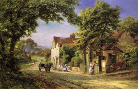 British Art Robert Gallon A Village Scene