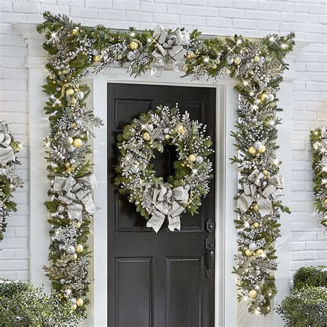 The Cordless Prelit Silver And Champagne Holiday Trim Garland