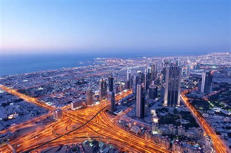 Aerial View Dubai City Skyline In The Photograph By Deejpilot Pixels