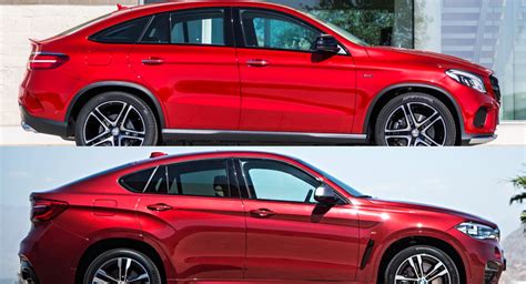 New Mercedes Benz Gle Coupe Visually Compared With The Bmw X6 Carscoops