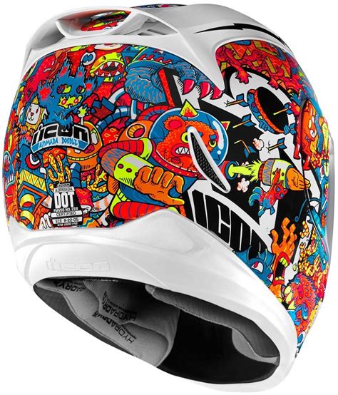 19900 Icon Airmada Doodles Full Face Motorcycle Helmet