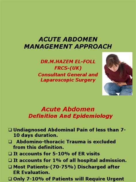 Acute Abdomen Approach To Managment Hazem Pain Gastroenterology