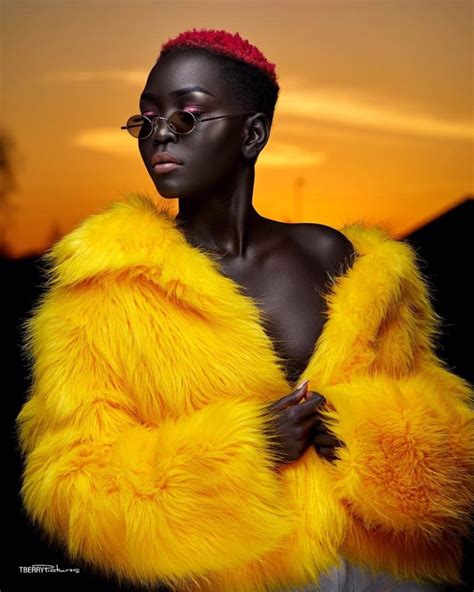 Nyakim Gatwech Images Meet Queen Of The Dark Beautiful Sudanese Model Who Has Darkest Skin