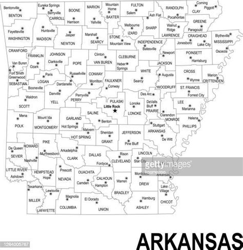 Arkansas Counties Map Foto E Immagini Stock Getty Images
