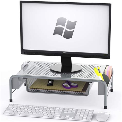 Simple Houseware Metal Desk Monitor Stand Riser With
