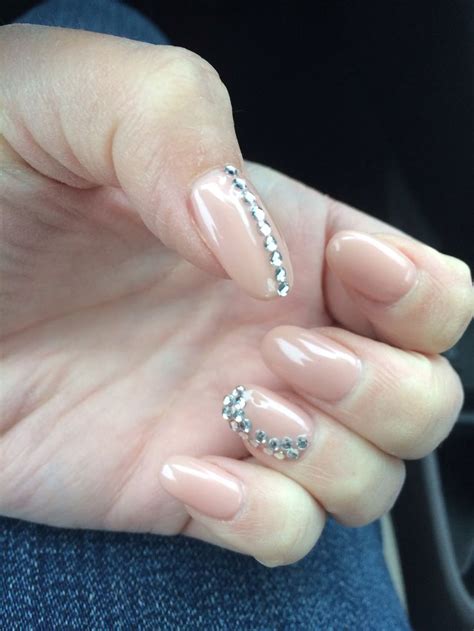 Almond Nails With Bling Nails Nail Accessories Makeup Nails