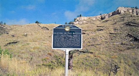Nebraska Historical Marker Fighting In The Buttes E Nebraska History