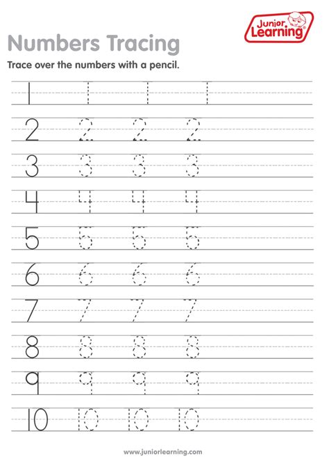 Printable Numbers 1 10 10 Best Numbers 1 10 Chart Preschool