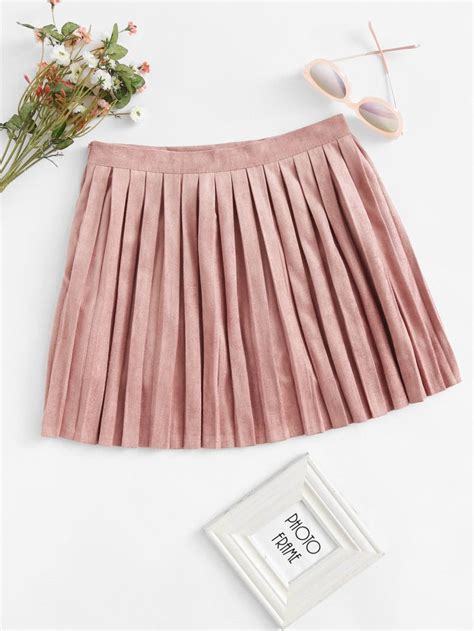 Box Pleated Zipper Side Skirt Skirts Clothing Photography Box Pleats