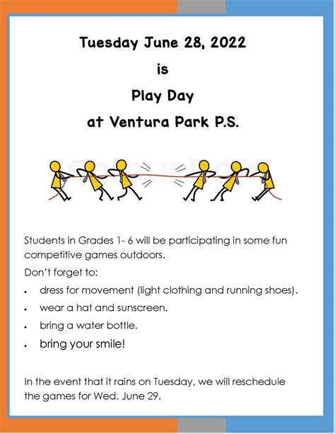 Vpps Play Day Reminder Ventura Park Ps Blog