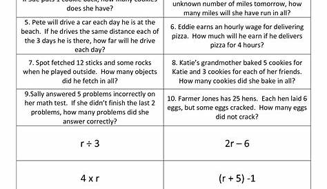 solving expressions worksheets