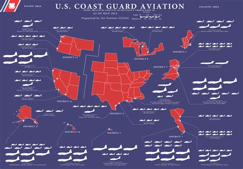 Us Coast Guard Aviation Air Stations And Districts Oc 3000x2000