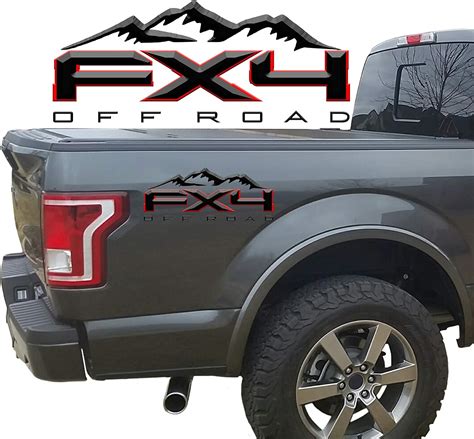 Fx4 Off Road Gloss Black Truck Bed Decal Set For Ford F150 Super Duty