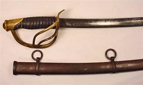 1864 Civil War Era Cavalry Sword W Scabbard Mar