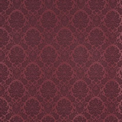 Burgundy Floral Damask Upholstery Fabric By The Yard K2564
