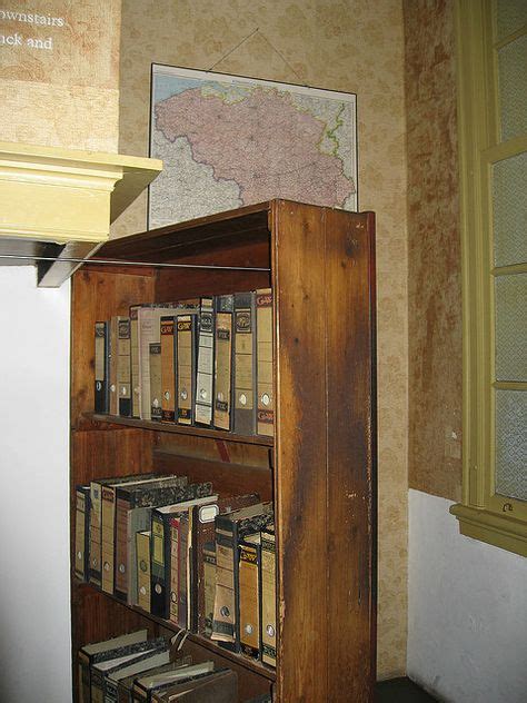 The Bookcase Leading Up To The Secret Annex Hiding Place Of Anne Frank