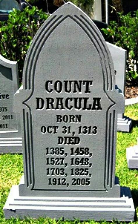 Count Dracula Halloween Gravestones Halloween Headstone Halloween