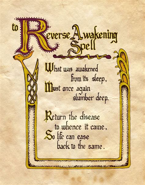 Book Of Shadows Reverse Awakening Spell By Charmed Bos At