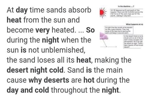 Why Deserts Are Very Hot In The Day And Cold In The Night