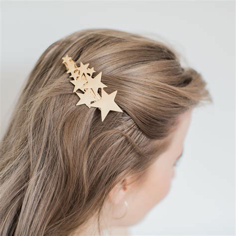 Star Hair Clip Barrette Gold Or Silver By Lovely Littles And Co Hair Accessories Hair
