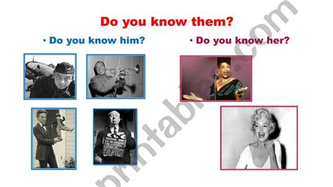 Esl English Powerpoints Do You Know These Famous People