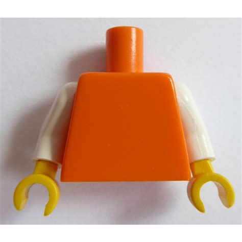 Lego Plain Torso With White Arms And Yellow Hands