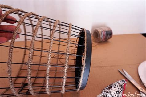 Diy Hanging Light From A Wire Basket Small Home Soul