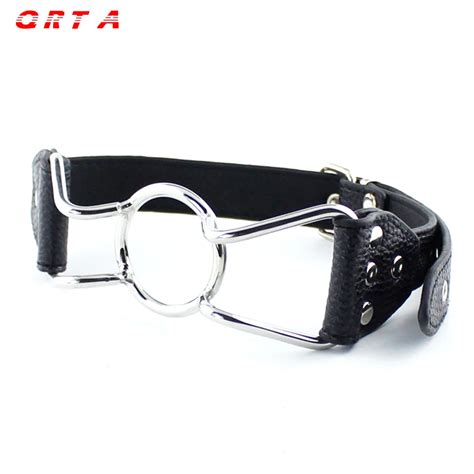 Qrta Bondage Open Mouth Gags Oral Sex Ring Gag For Couples Head Harness Restraint Mouth Gagged