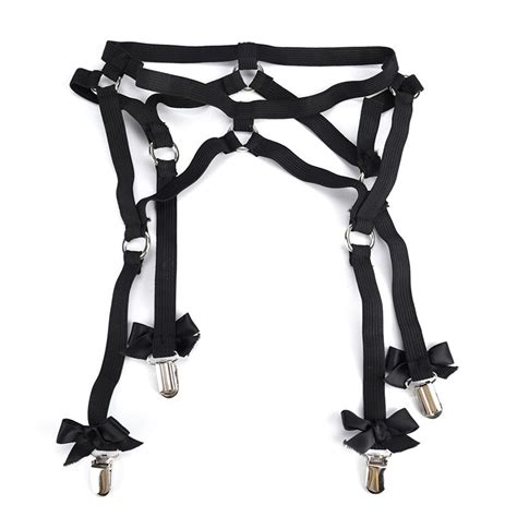 summer style harness beautiful sexy black bow garter belt harajuku pastel goth harness garter