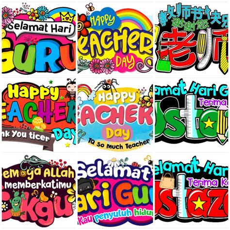 Sticker Hari Guru 2023 Happy Teachers Day Stiker Ustaz Ustazah