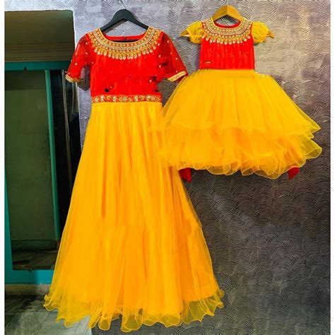 Pin On Mother Daughter Combo Dress