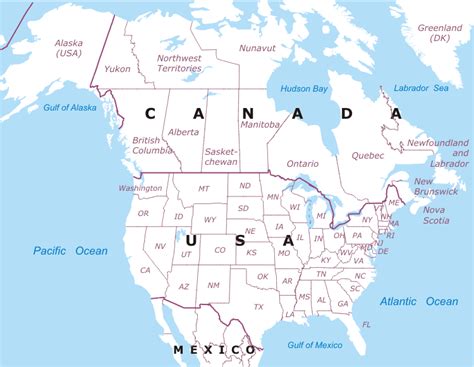 Maps United States Map And Canada