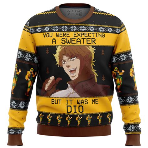 It Was Me Dio Jojos Bizarre Adventure Ugly Christmas Sweater Anime Ape