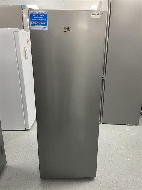 Beko Ffg1545s Frost Free Upright Freezer Silver F Rated 342091