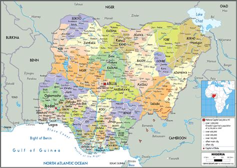 Picture Of The Map Of Nigeria States Of America Map States Of America Map