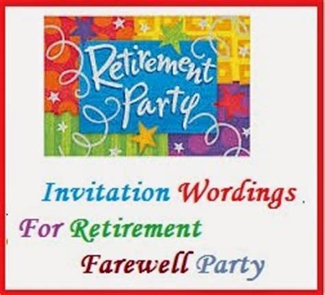 Start studying farewell party 2. Sample Invitation Wordings: Retirement