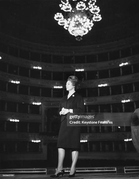 Soprano Singer Renata Tebaldi On Stage At La Scala Milan February