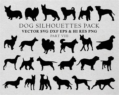 Dog Svg Dog Silhouette Svg Cut Files Dog Clipart Dog Etsy