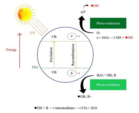 Schematic Diagram Demonstrating The Principle Of Photocatalysis