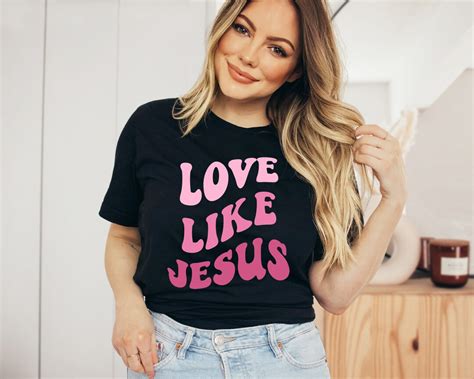 Liefde Als Jezus Tshirt Jezus Shirt Christelijke Tshirt Etsy Nederland