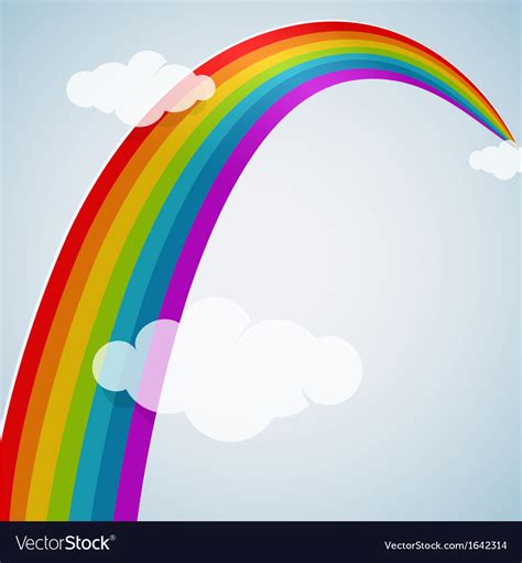 Rainbow Above The Clouds Royalty Free Vector Image