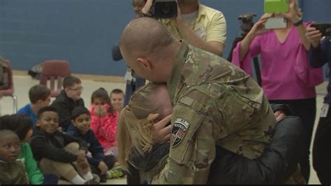 Soldier Surprises Daughter At School After Returning Home From Final Deployment In Afghanistan
