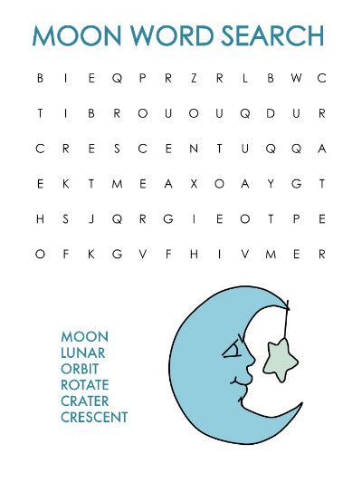 Outer Space Word Searches