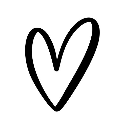 Calligraphic Love Heart Sign Vector Art At Vecteezy